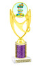School theme trophy. Great for BTS events, pageants, contests or your students. Numerous trophy heights available.  Choice of column color