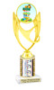 School theme trophy. Great for BTS events, pageants, contests or your students. Numerous trophy heights available.  Choice of column color