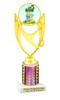 School theme trophy. Great for BTS events, pageants, contests or your students. Numerous trophy heights available.  Choice of column color