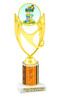 School theme trophy. Great for BTS events, pageants, contests or your students. Numerous trophy heights available.  Choice of column color