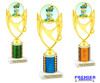 School theme trophy. Great for BTS events, pageants, contests or your students. Numerous trophy heights available.  Choice of column color