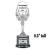  Custom trophy 6.5"- 8.5" tall.  Upload your logo or custom artwork for a unique award perfect for any event, contest or gift. 