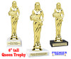 Beauty Queen Trophy.  Retro queen on choice of base.  Great for side awards, pageants, or for the queen in your life!