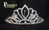 2.5" tall tiara with side combs and crystal stones (sh-103) 