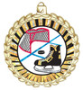 2" Bright Gold Medal with choice of insert.  Includes free back of medal engraving and neck ribbon