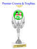 6 1/2" Silver trophy with choice of Christmas - Winter themed insert.  Numerous designs available.