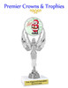 6 1/2" Silver trophy with choice of Christmas - Winter themed insert.  Numerous designs available.