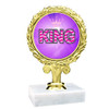 3 3/4" Title trophy.  Choice of title.  Includes free engraving.  Base is 2"x2" marble. Great for side awards!