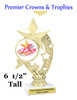 Star and Swirls themed trophy.  Choice of 50+ titles available. (H208)