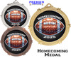 Homecoming Theme Medal.  Great for your escorts, participants, court and queen. Includes free back of medal engraving and neck ribbon Homecoming Theme Medal.  Great for your escorts, participants, court and queen. Includes free back of medal engraving and neck ribbon