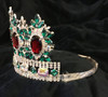 Beautiful 4" crown with adjustable band.  Green, Red, Clear and AB Stones.  (sh-0100)