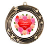 2  3/4" Antique Gold medal with Valentine art work.  Numerous designs available.