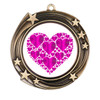 2  3/4" Antique Gold medal with Valentine art work.  Numerous designs available.