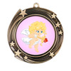 2  3/4" Antique Gold medal with Valentine art work.  Numerous designs available.