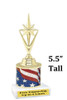 5  1/2" tall trophy with choice of color.  Great for side awards and participation.  (133-g)