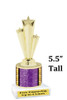 5  1/2" tall trophy with choice of color.  Great for side awards and participation.  (134-g)