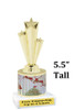 5  1/2" tall trophy with choice of color.  Great for side awards and participation.  (134-g)