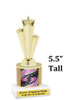 5  1/2" tall trophy with choice of color.  Great for side awards and participation.  (134-g)