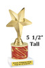 5  1/2" tall trophy with choice of color.  Great for side awards and participation.  (9704)
