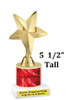 5  1/2" tall trophy with choice of color.  Great for side awards and participation.  (9704)