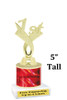 5" tall trophy with choice of color.  Great for side awards and participation.  (163g)