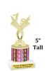 5" tall trophy with choice of color.  Great for side awards and participation.  (163g)