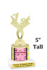 5" tall trophy with choice of color.  Great for side awards and participation.  (163g)