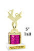 5" tall trophy with choice of color.  Great for side awards and participation.  (163g)