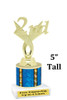 5" tall trophy with choice of color.  Great for side awards and participation.  (164g)