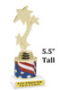 5  1/2" tall trophy with choice of color.  Great for side awards and participation.  (180g)