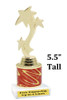 5  1/2" tall trophy with choice of color.  Great for side awards and participation.  (180g)