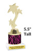 5  1/2" tall trophy with choice of color.  Great for side awards and participation.  (180g)