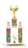 Peace Sign 2-Column trophy.  Numerous trophy heights and figures available