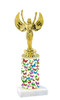 Butterfly pattern  trophy with choice of trophy height and figure (001)