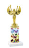 Butterfly pattern  trophy with choice of trophy height and figure (002)