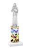 Butterfly pattern  trophy with choice of trophy height and figure (002)