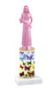 Butterfly pattern  trophy with choice of trophy height and figure (002)