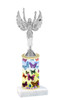 Butterfly pattern  trophy with choice of trophy height and figure (002)