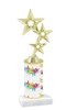 Butterfly pattern  trophy with choice of trophy height and figure (003)