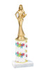 Butterfly pattern  trophy with choice of trophy height and figure (003)