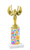 Abstract  Flower pattern  trophy with choice of trophy height and figure (002)