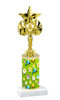 Birds &  Flowers  pattern  trophy with choice of trophy height and figure (003)