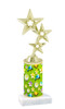 Birds &  Flowers  pattern  trophy with choice of trophy height and figure (003)