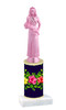 Flowers  pattern  trophy with choice of trophy height and figure (005)