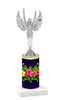 Flowers  pattern  trophy with choice of trophy height and figure (005)