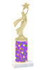 Flowers  pattern  trophy with choice of trophy height and figure (006)