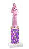 Flowers  pattern  trophy with choice of trophy height and figure (006)