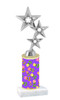 Flowers  pattern  trophy with choice of trophy height and figure (006)