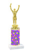 Flowers  pattern  trophy with choice of trophy height and figure (006)