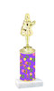 Flowers  pattern  trophy with choice of trophy height and figure (006)